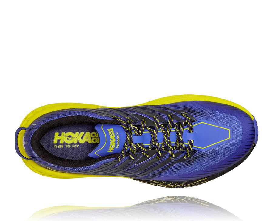 Hoka One One Trainers Mens Blue/Green - Speedgoat 4 - 41293WKTH